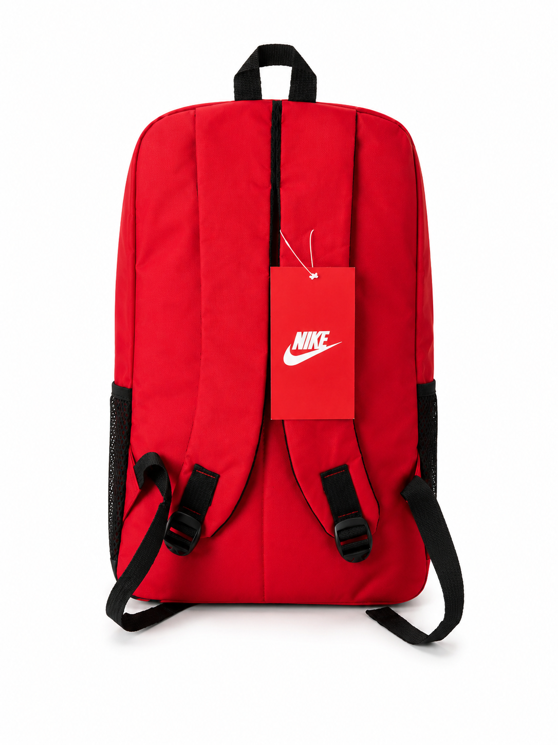 Set Mochila juvenil deportiva roja con estuche organizador y lapicera