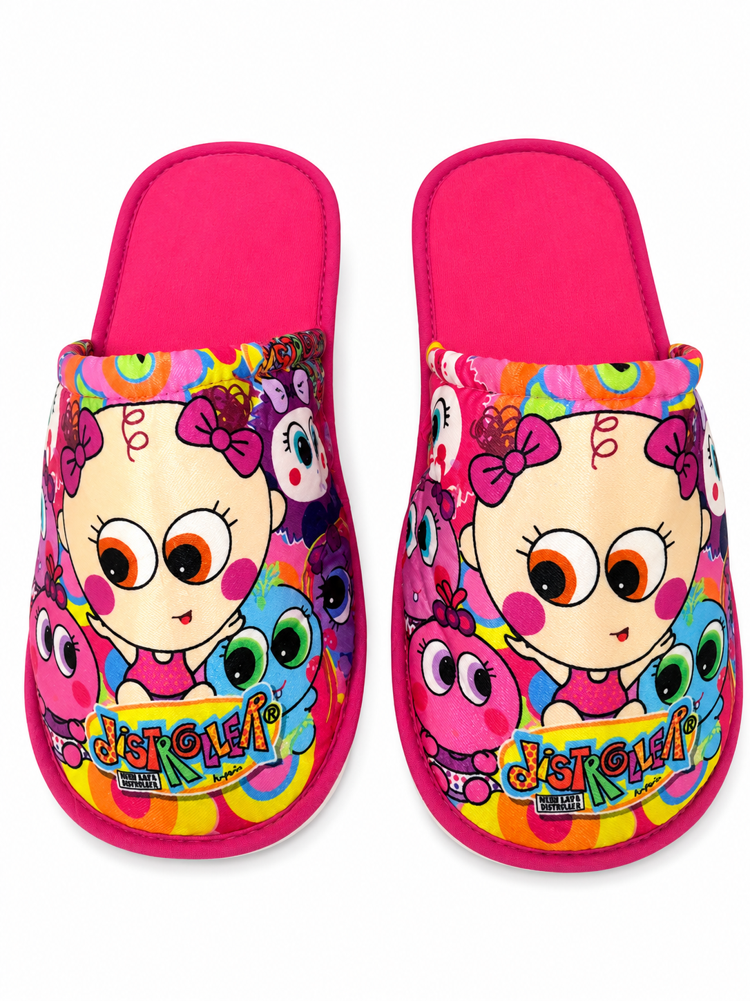 Pantuflas niña diseño monstruitos divertidos