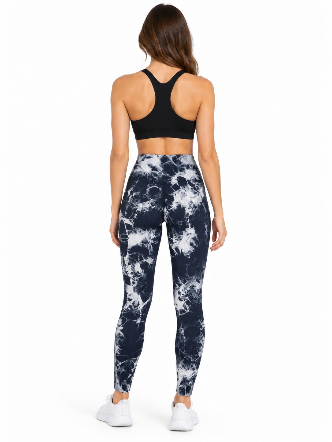 Leggins dama deportivo tie-dye negro
