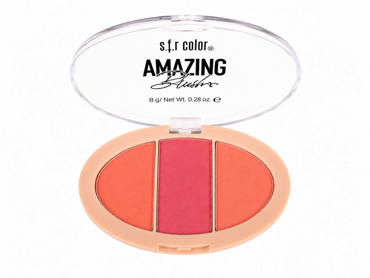 Paleta de rubores 3 tonos coral y rosa