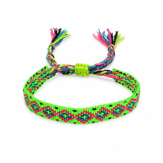 Pulsera niña tejida neón 💚💖