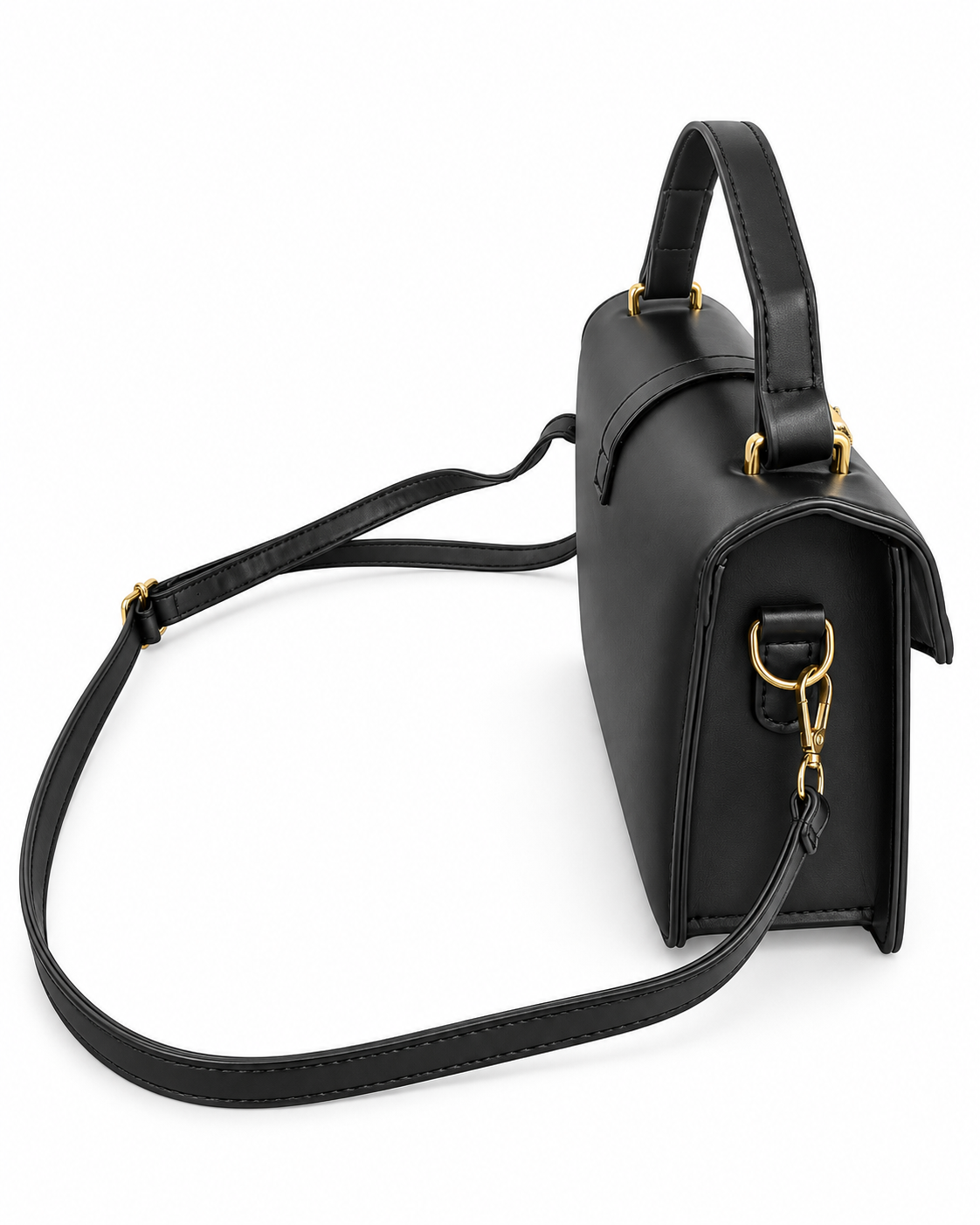 Bolsa dama elegante con asa y correa larga