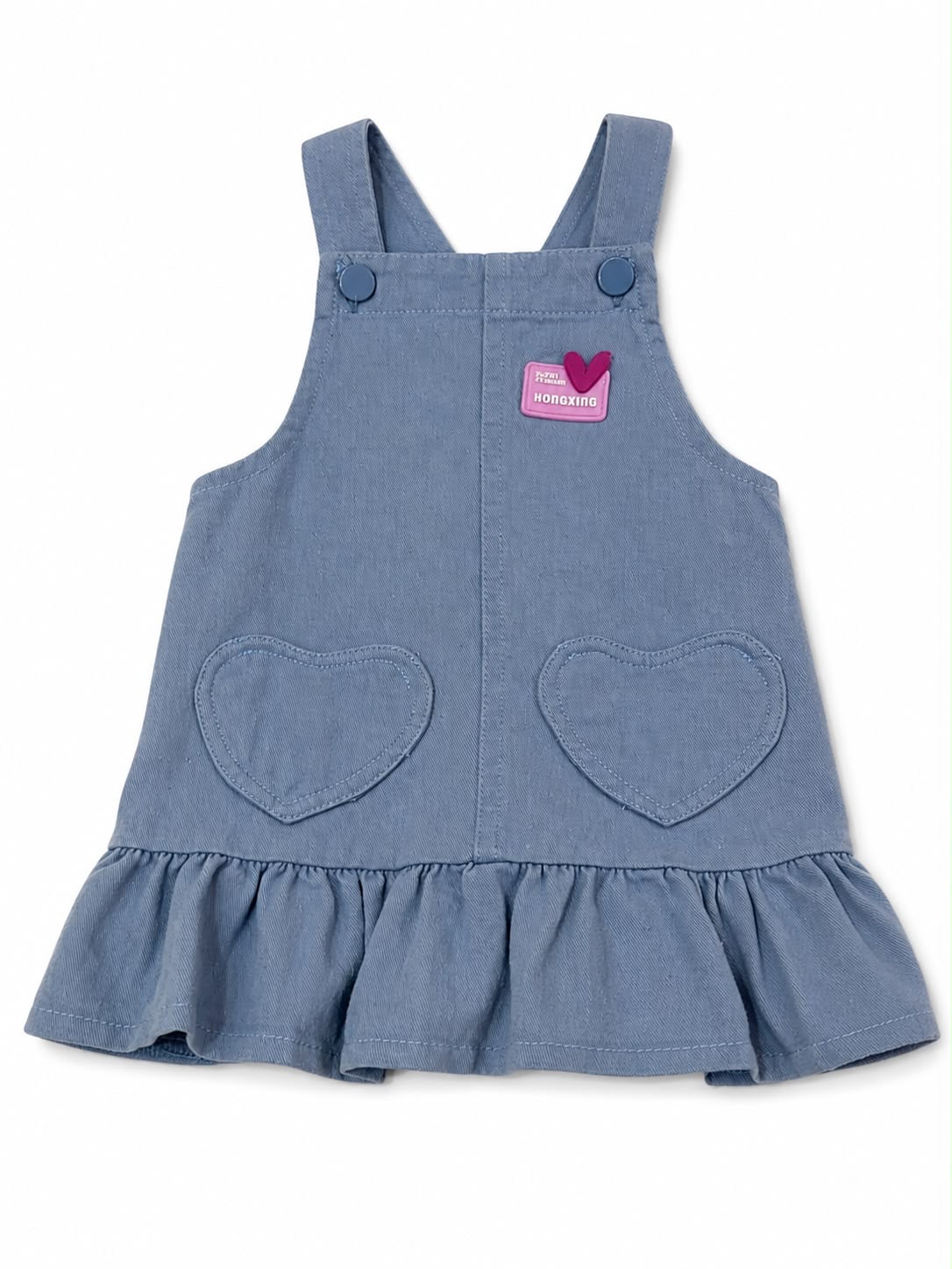 Set niña vestido tipo jumper con blusa
