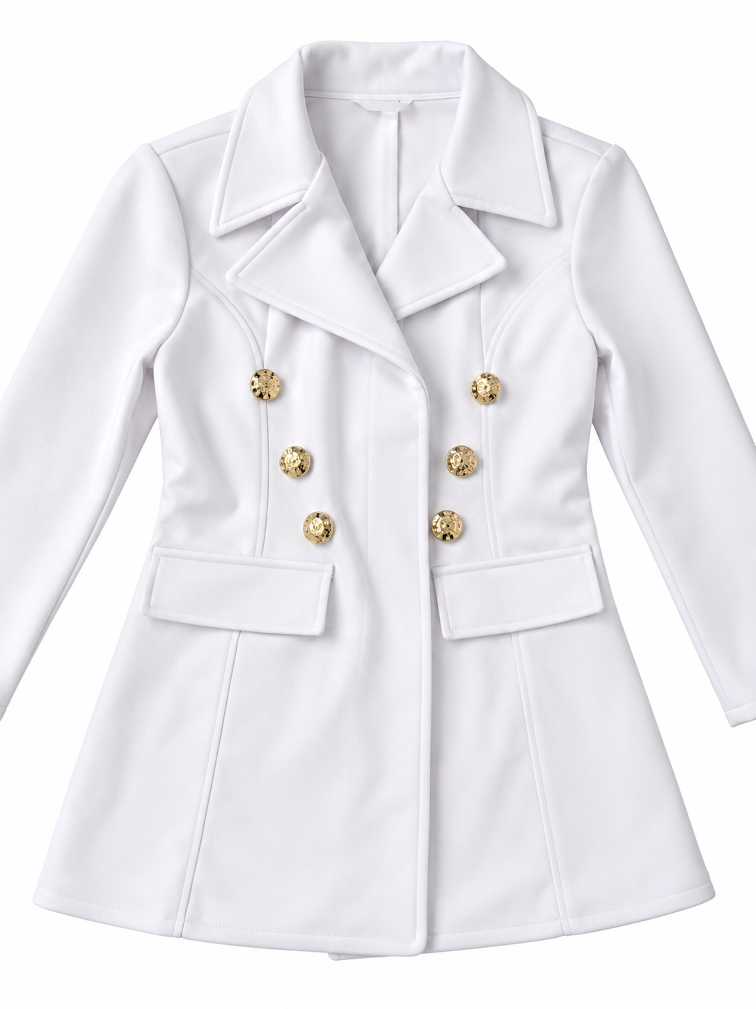 Blazer Dama Blanco con Botones Dorados – ¡EN OFERTA! 🏷️✨