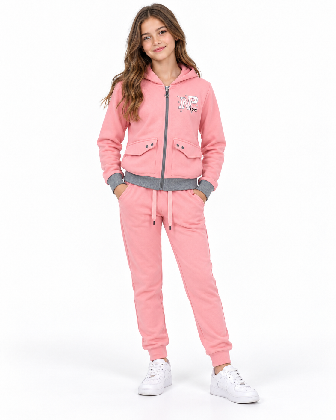 Set niña- rosa con gris