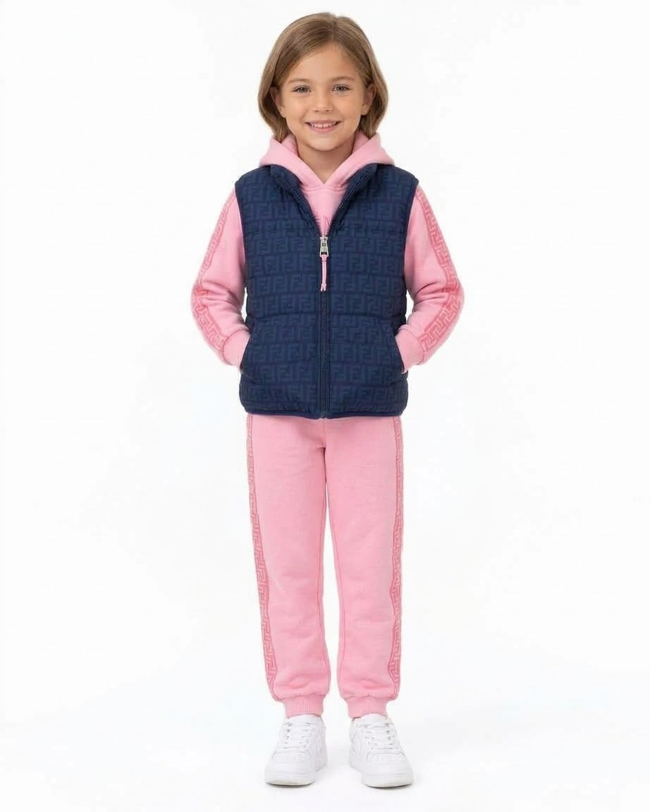 💗 Set niña 3 piezas Rosa & Azul Urban Chic