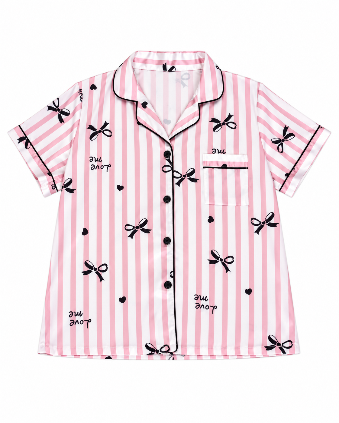 Pijama mujer 2 piezas-rayas con moños 🎀
