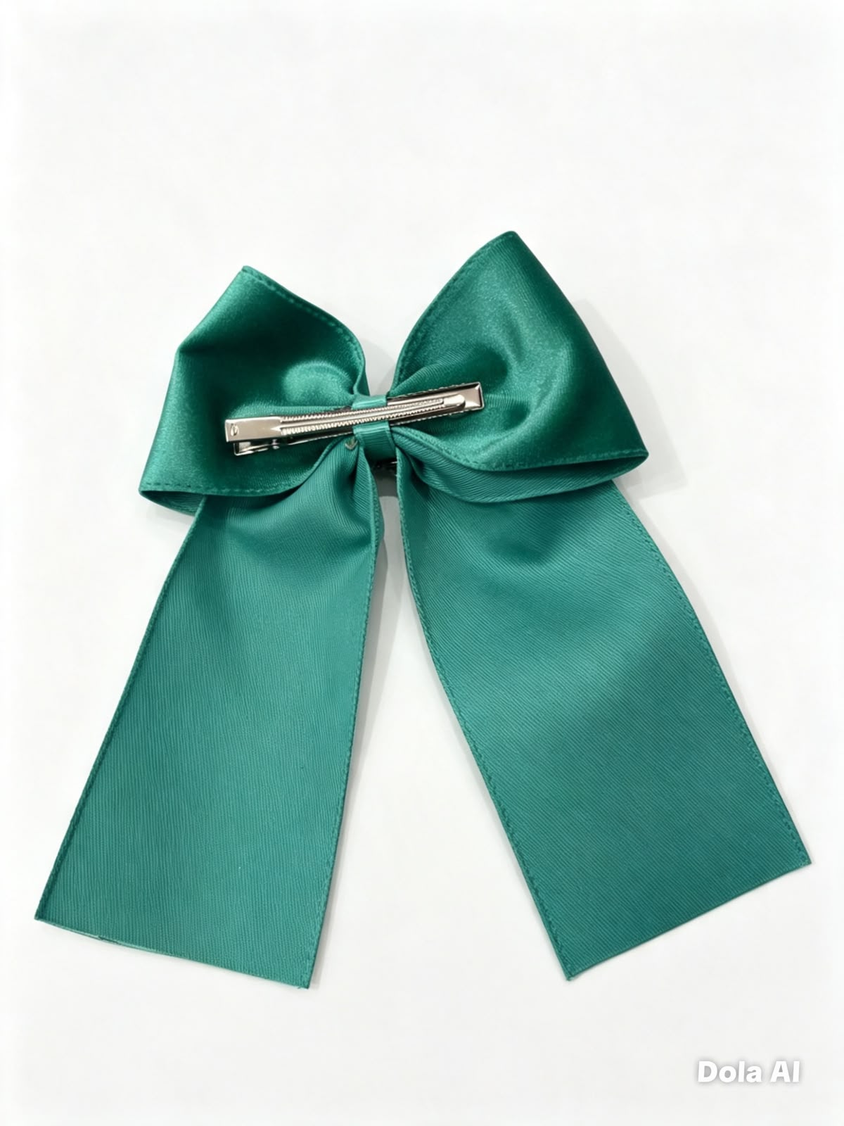 🎀 Moño niña verde esmeralda con pedrería