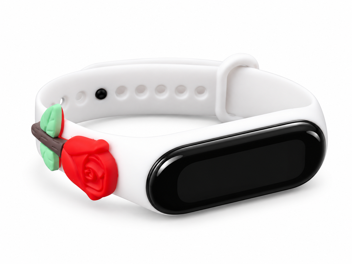Reloj infantil digital blanco con diseño de rosa roja 🌹🤍