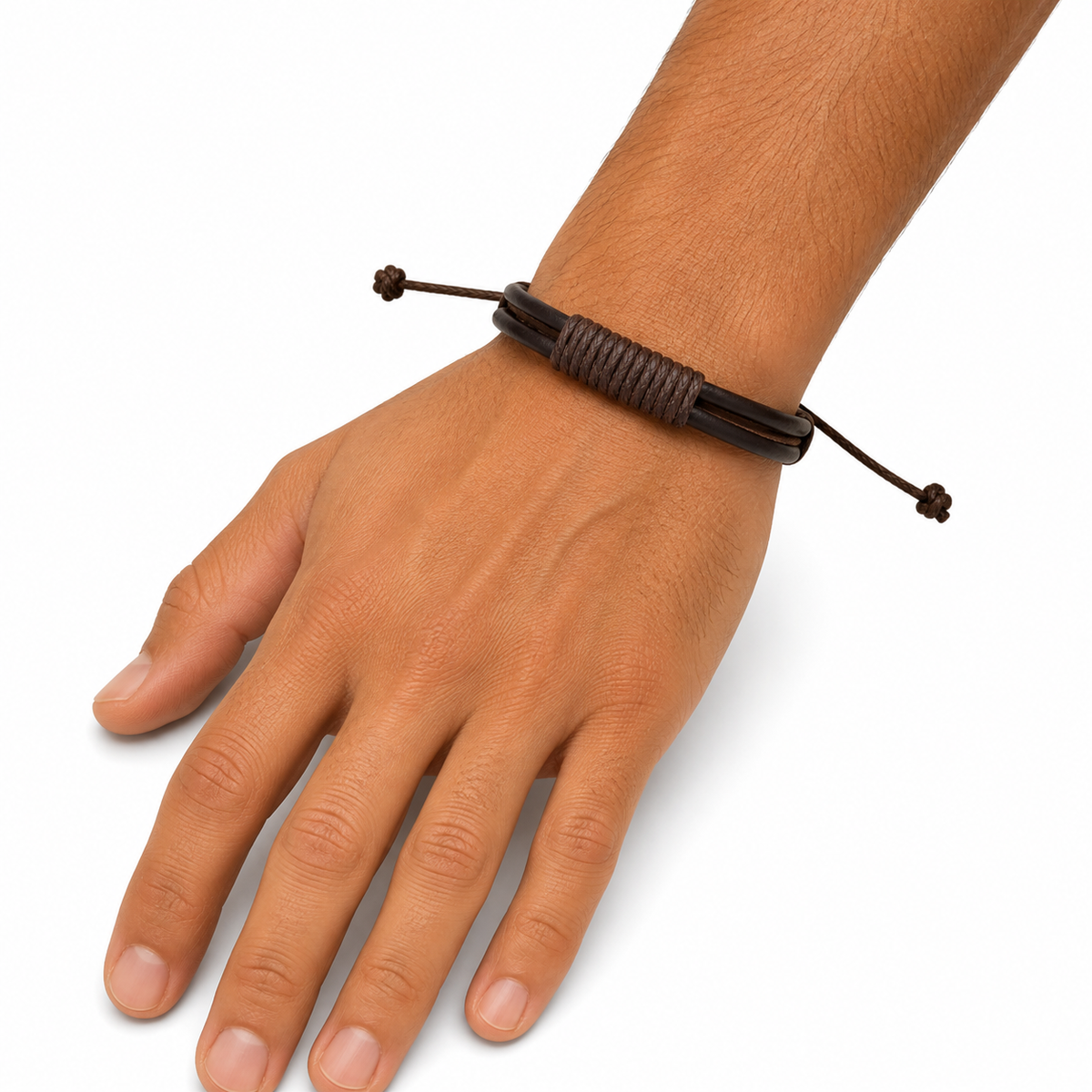Pulsera caballero ajustable estilo minimalista 🤎
