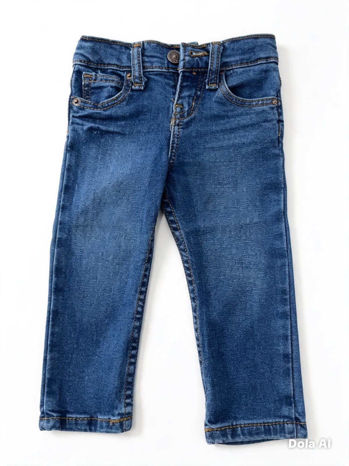Pantalón niño mezclilla azul de corte recto