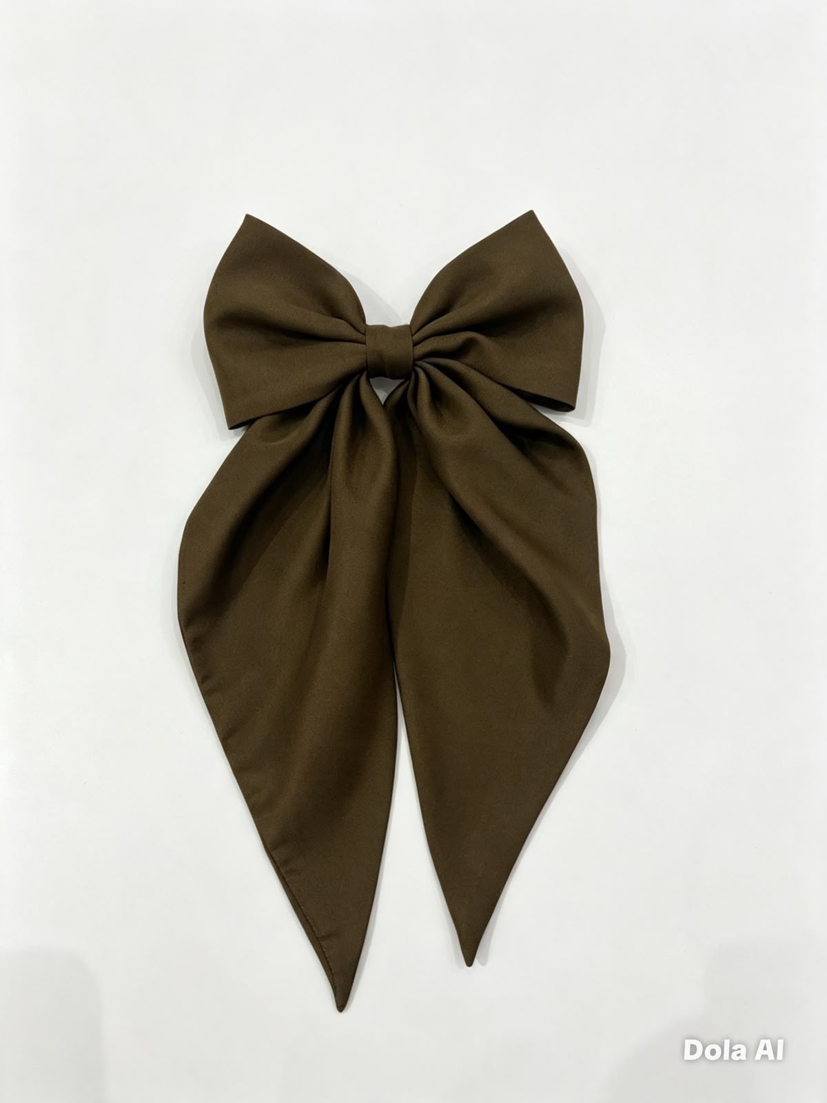🎀 Moño coquette niña café olivo