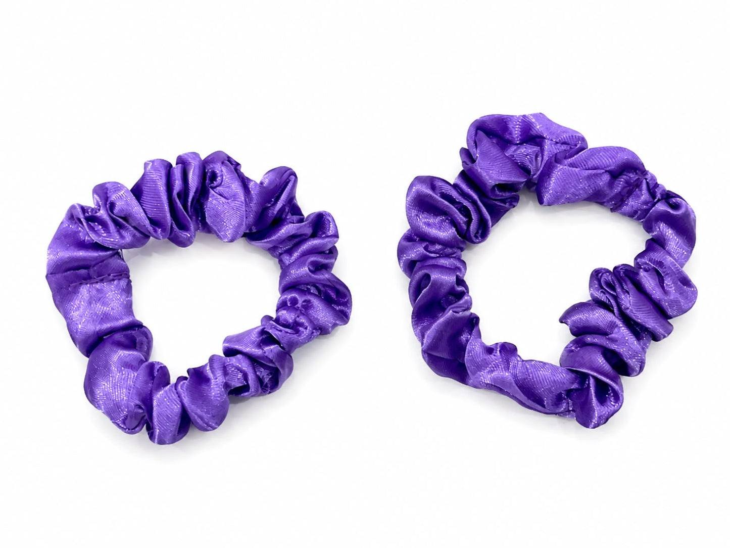 Set Liga cabello accesorio satinada morada – 2 piezas