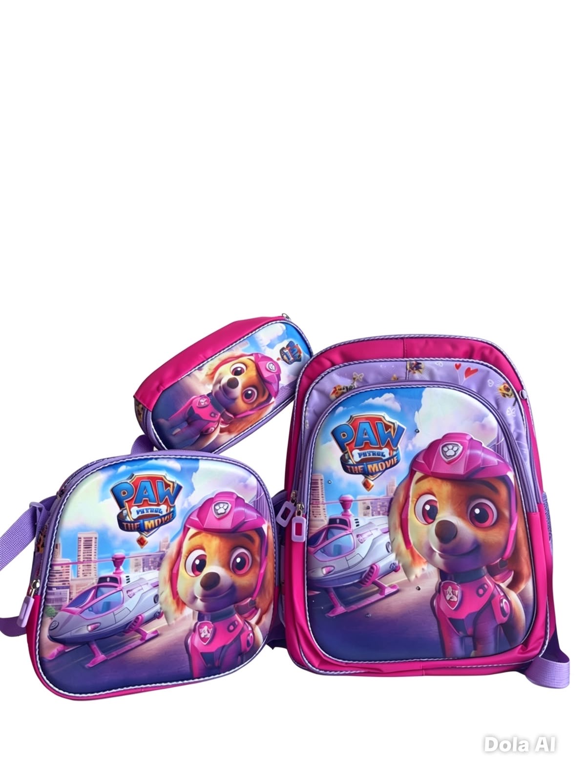 Mochila escolar diseño paw patrol Rosa
