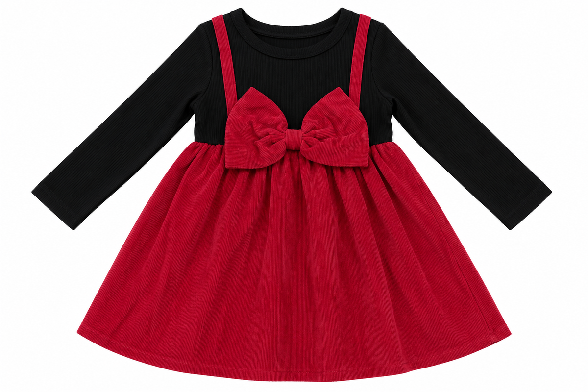 Vestido niña con moño