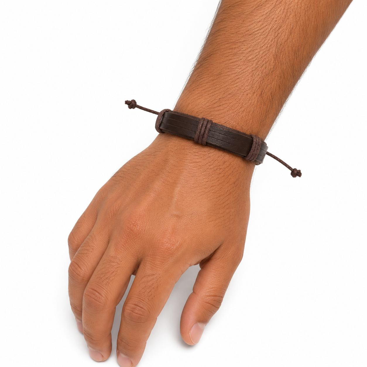 Pulsera caballero ajustable estilo clásico 🤎