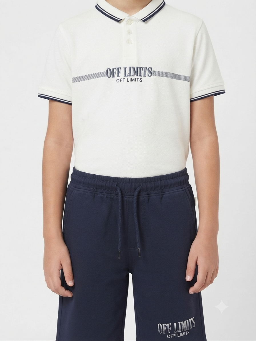 Set niño tipo polo con short casual Off Limits
