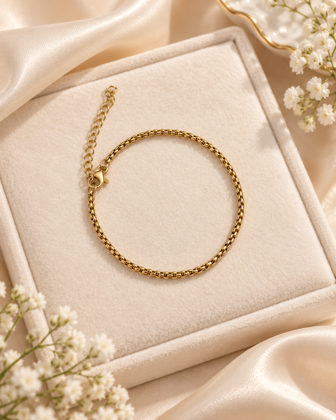 Pulsera dama eslabones cuadrados