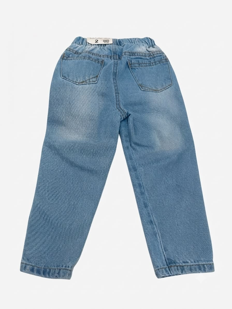 Pantalón Niña mezclilla con osito de peluche