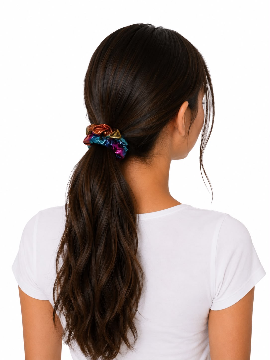 Liga cabello accesorio multicolor brillante