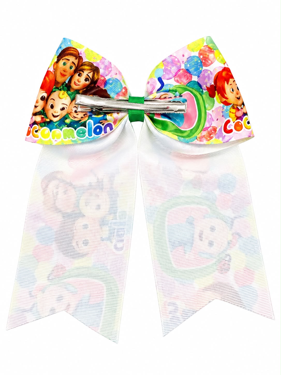 Moño niña estampado infantil multicolor con tirantes largos 🎀🌈