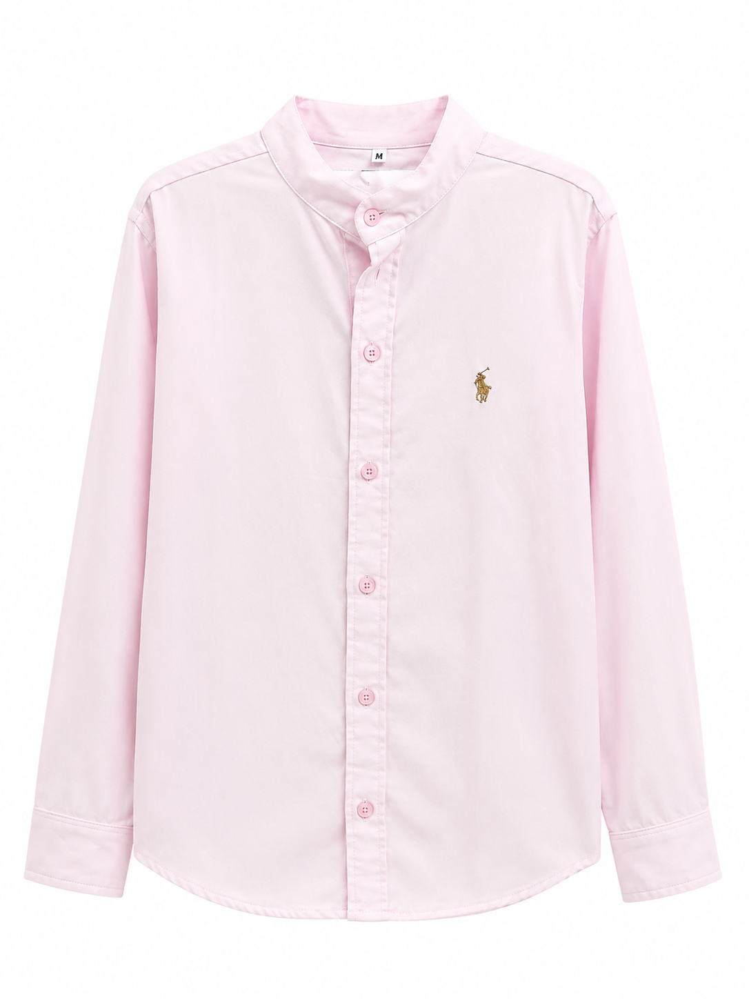 Camisa niño rosa manga larga