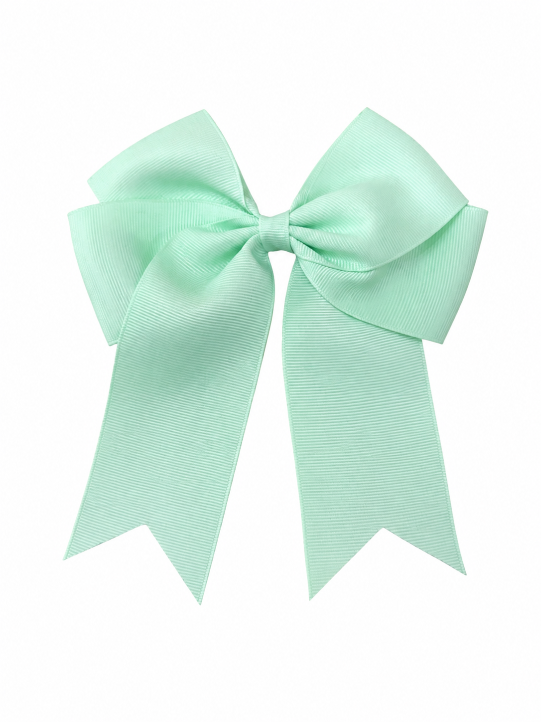 Moño para niña grande verde menta con tiras largas 🎀