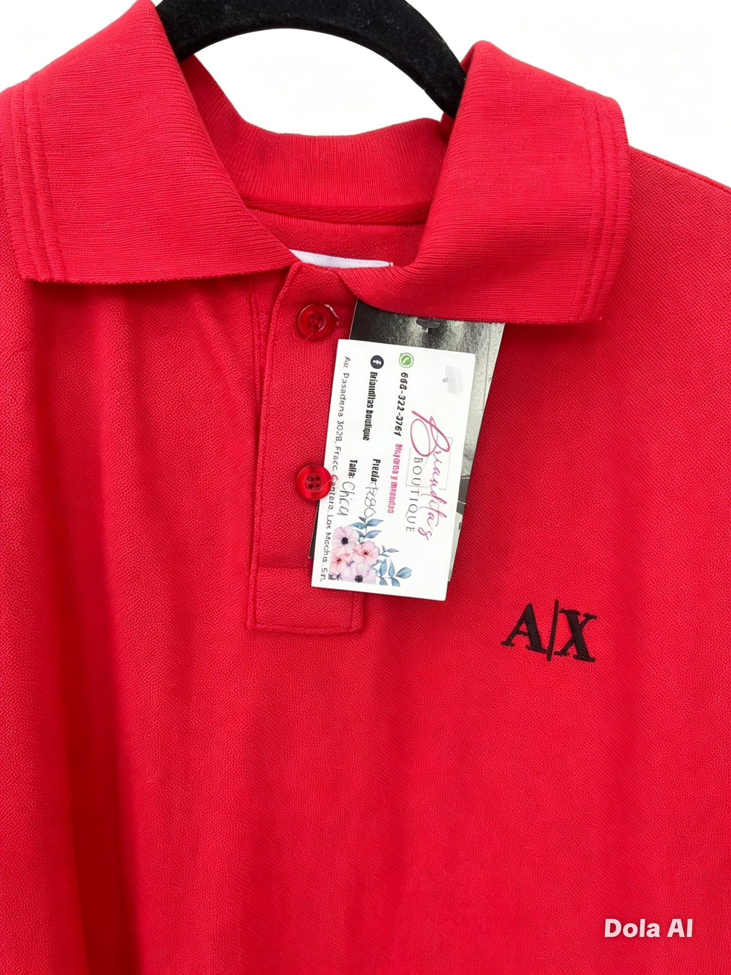 Playera Caballero chica polo ARM@NI EXCH@NGE rojo