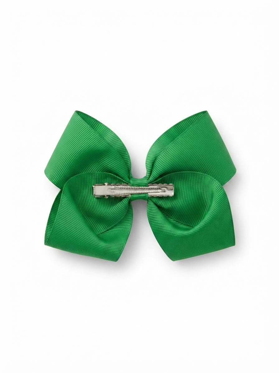 Moño niña verde esmeralda
