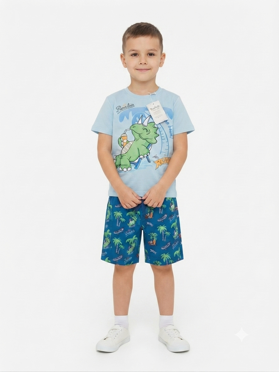 Set niño playera estampada + short