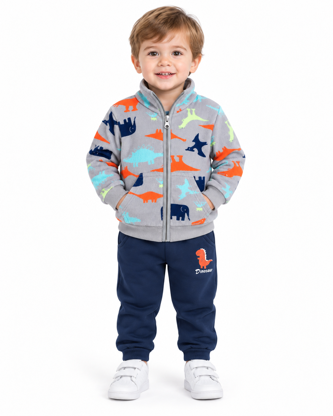 Set niño tres piezas dinosaurios.