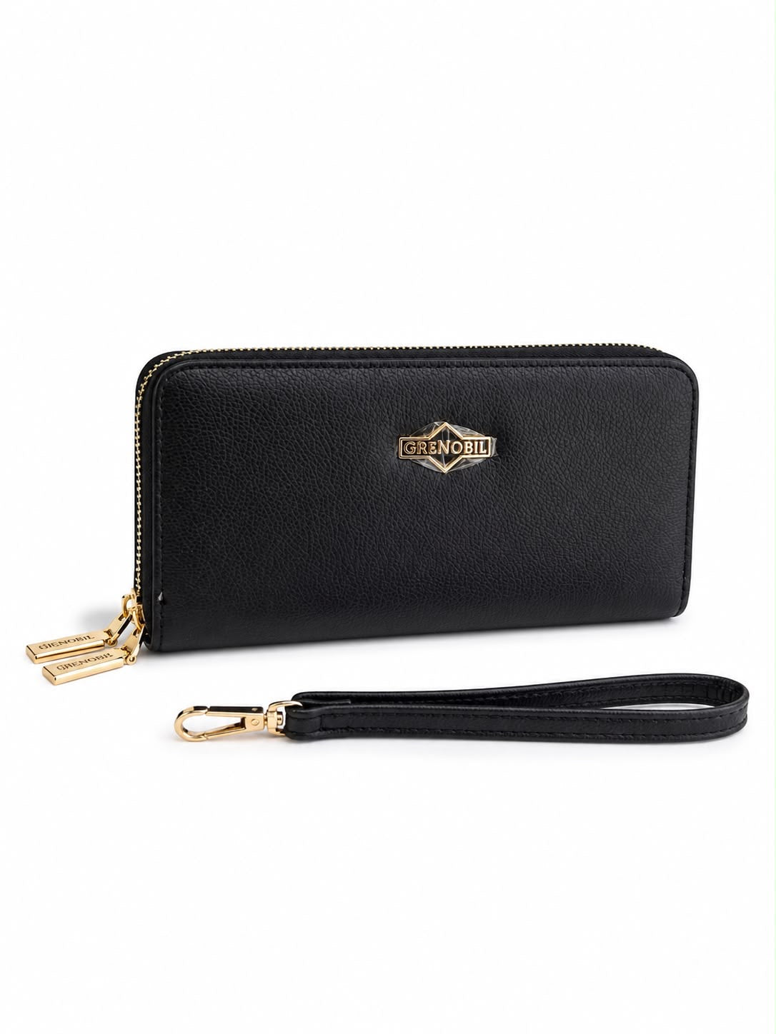 Cartera Dama Wallet Doble espacio negro