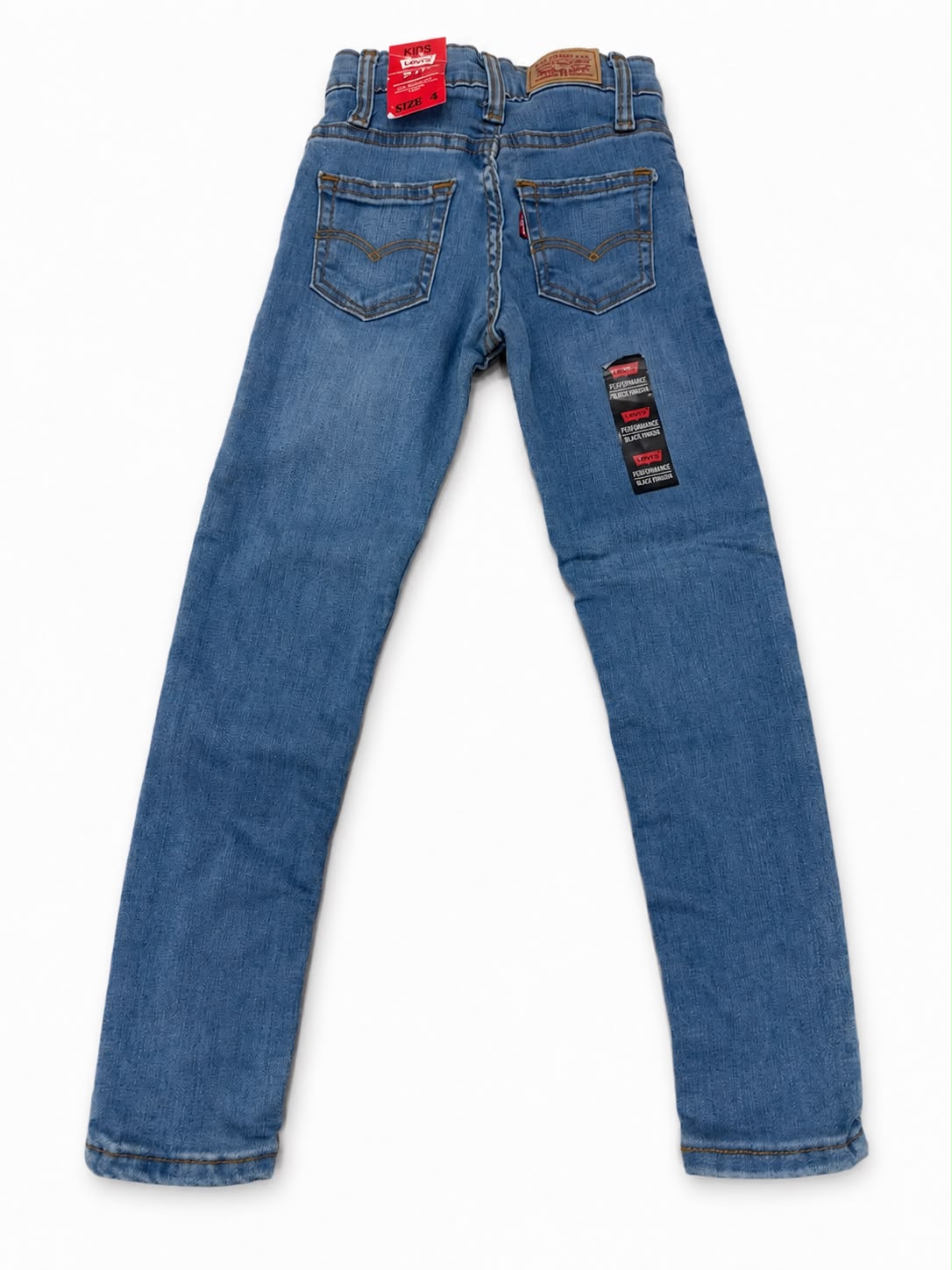 Pantalón niño mezclilla azul de corte recto