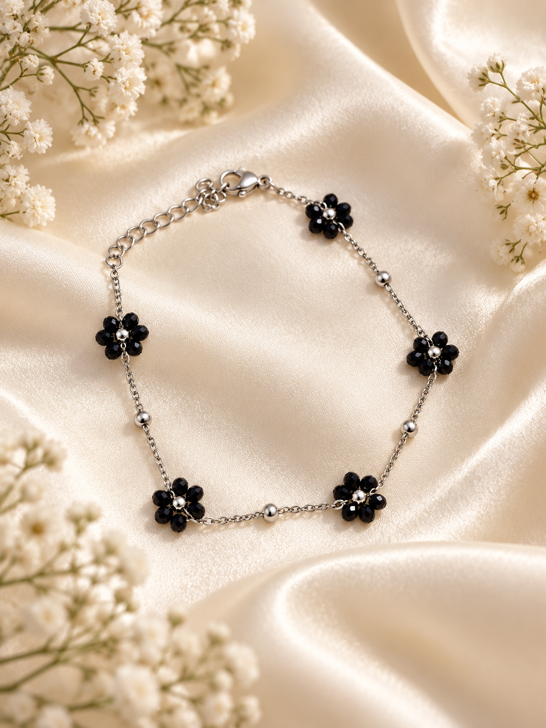 Pulsera dama con flores