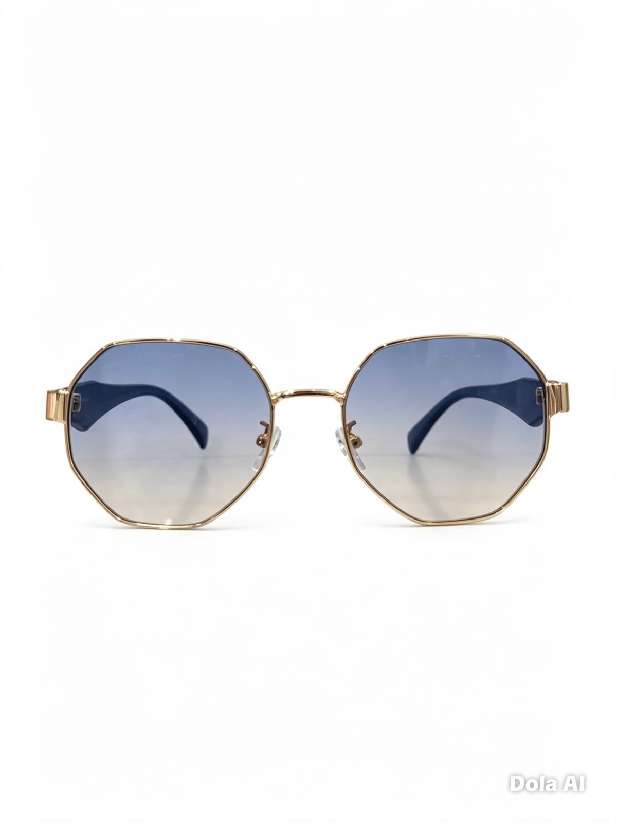 Lentes Dama geométricos mica azulada
