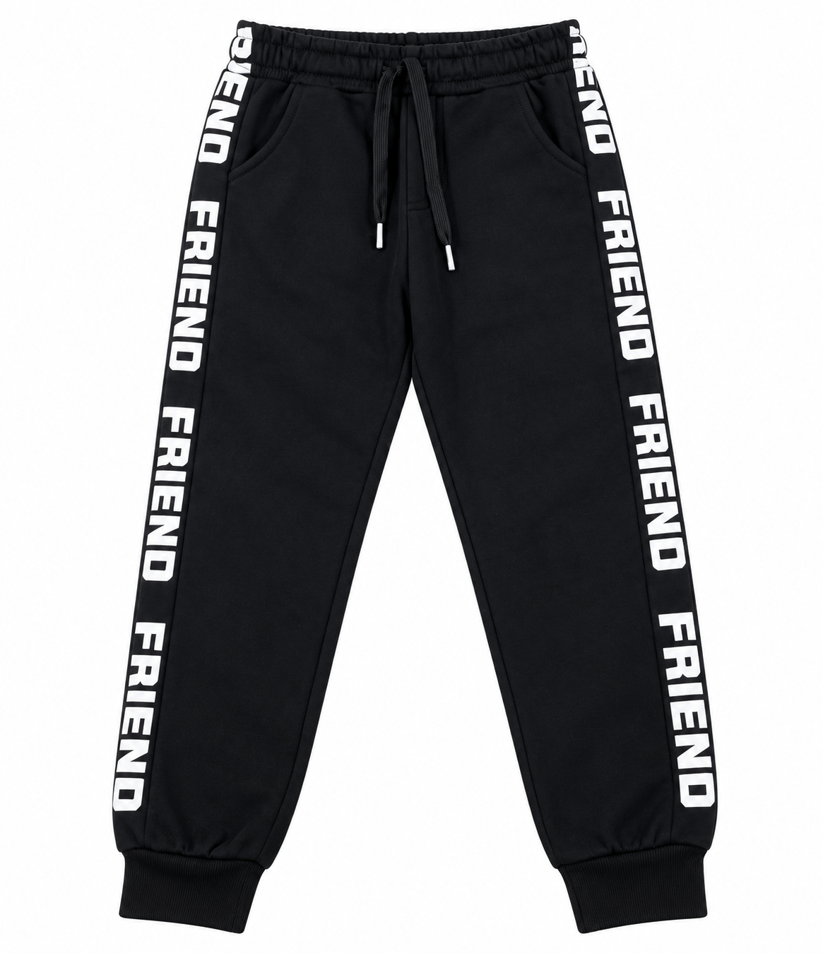Set niño deportivo negro con estampado y detalles en contraste