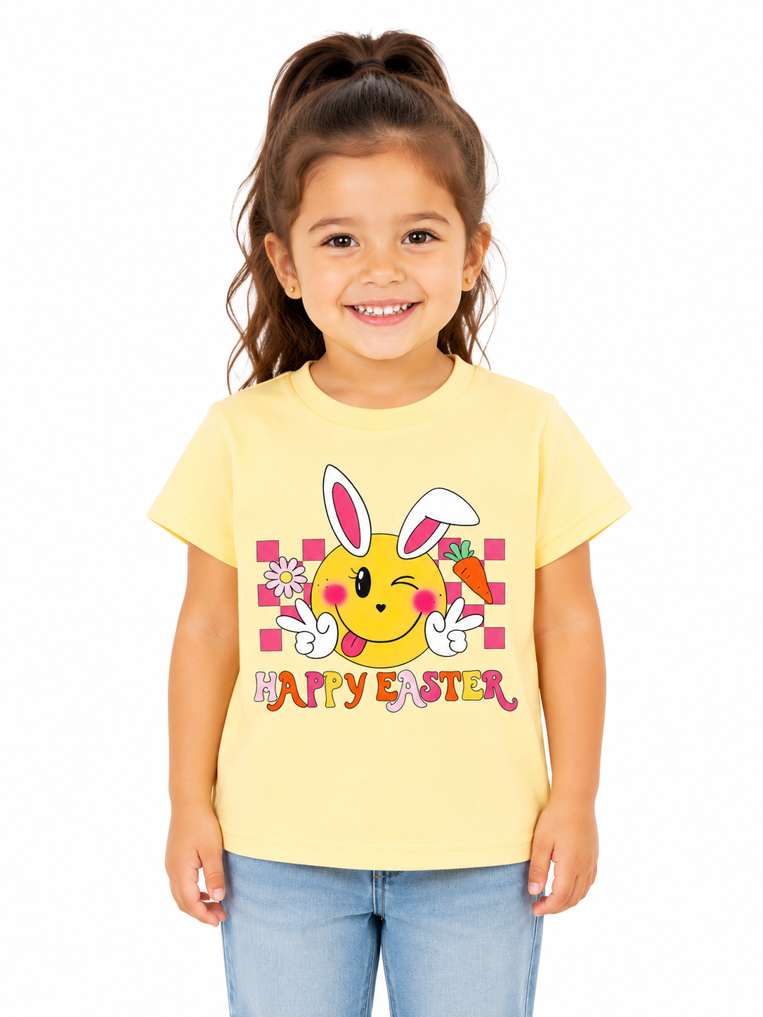 Blusa niña estampada happy easter