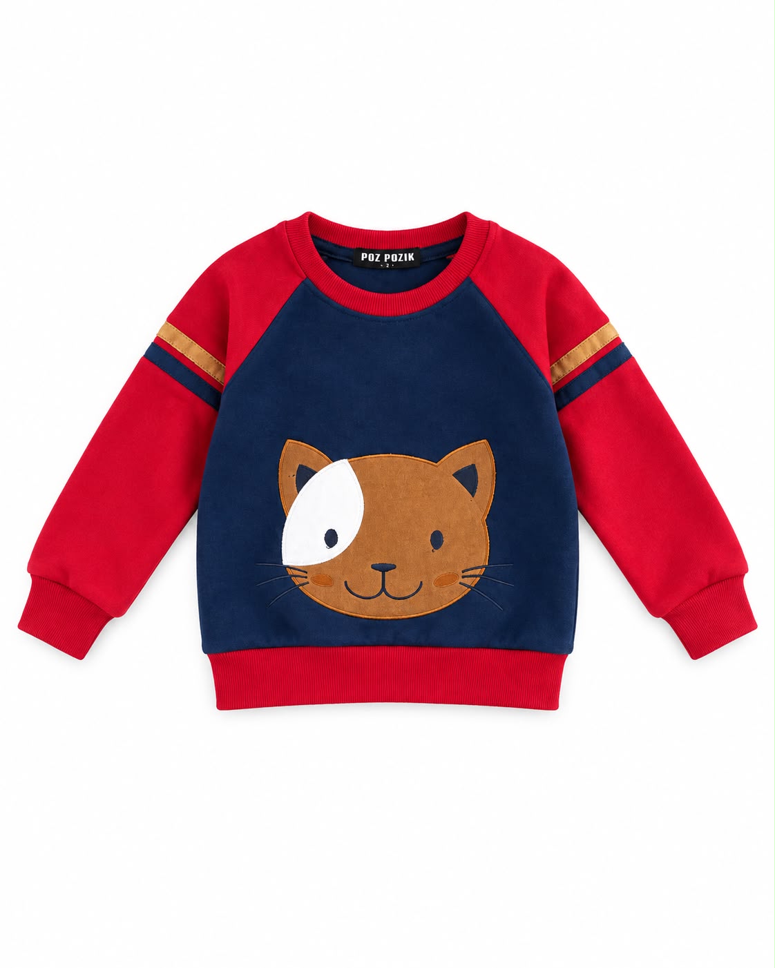 Set niño 3 piezas gatito rojo y azul