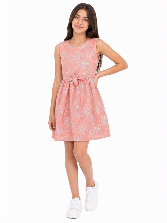 Vestido niña floral rosa