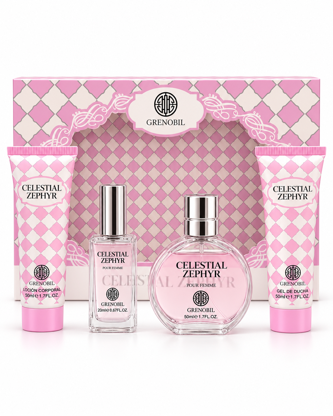 Perfume dama Celestial Zephyr – Set de 4 piezas