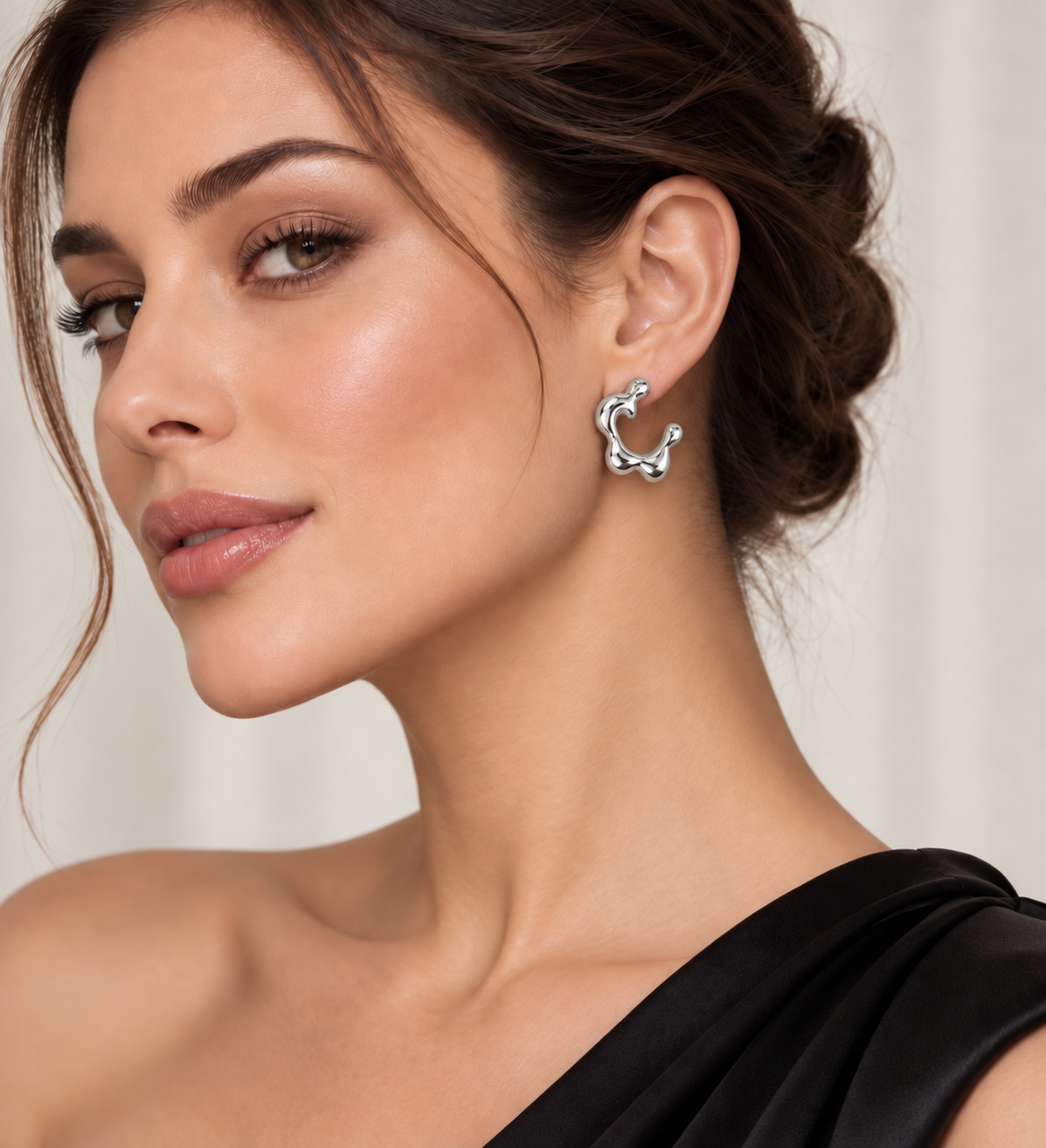 Aretes dama Onditas Plateadas ✨