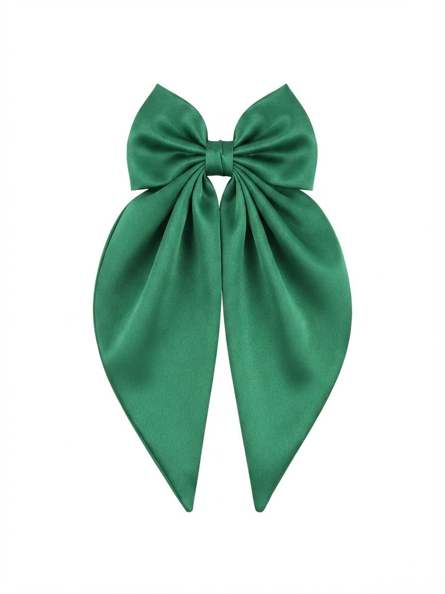 🎀 Moño niña verde esmeralda