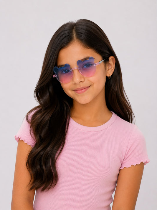 Lentes niña con diseño de osito degradado