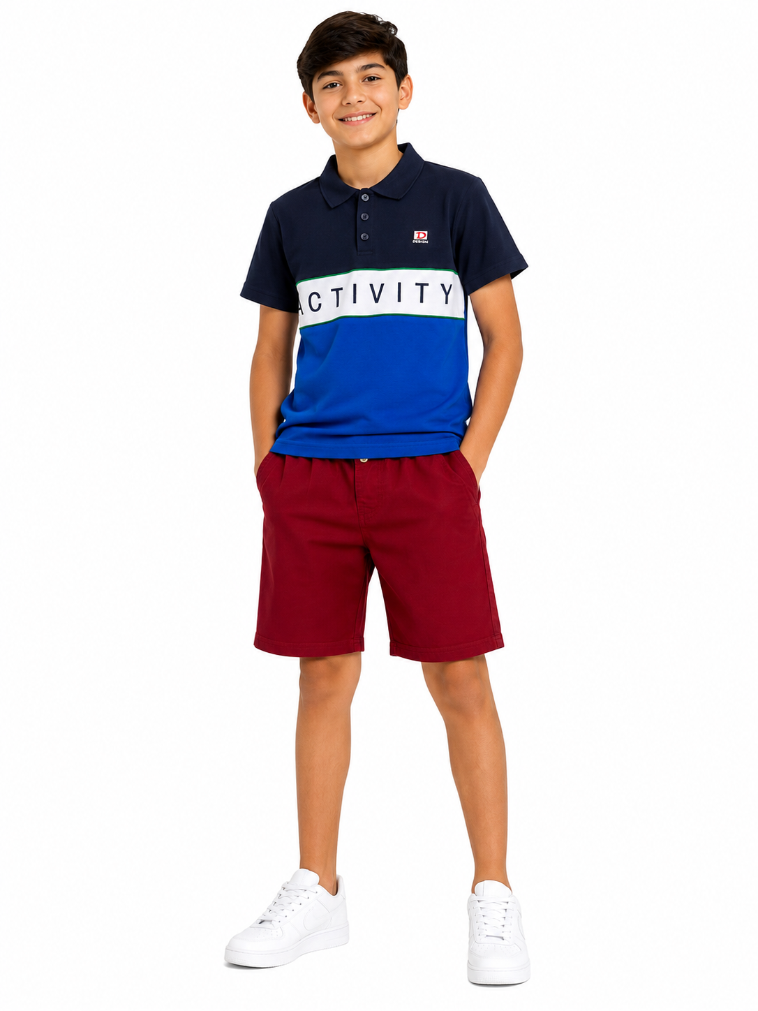 Set niño playera tipo polo + bermuda