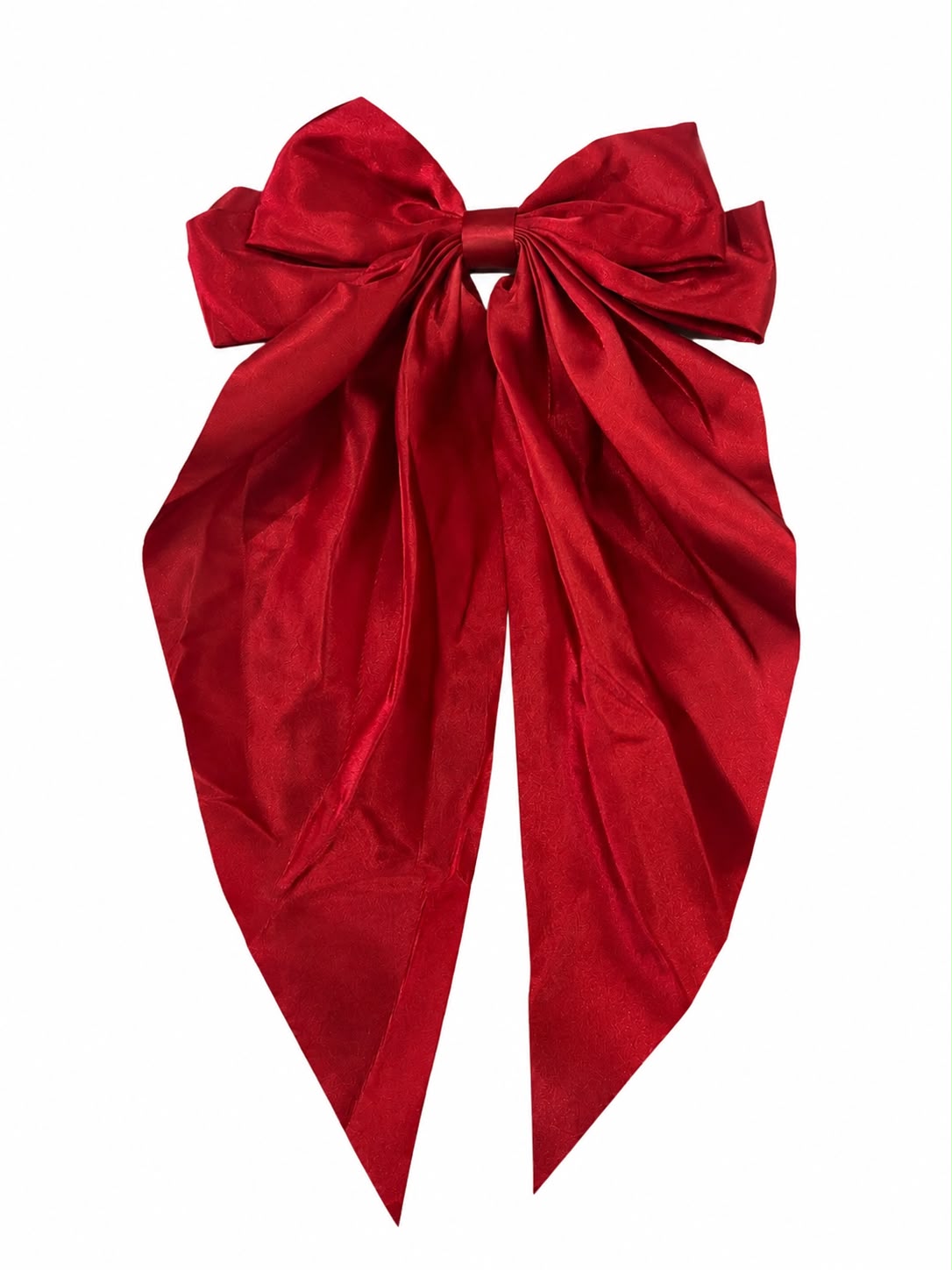 Moño coquette niña rojo satinado con tirantes largos 🎀❤️