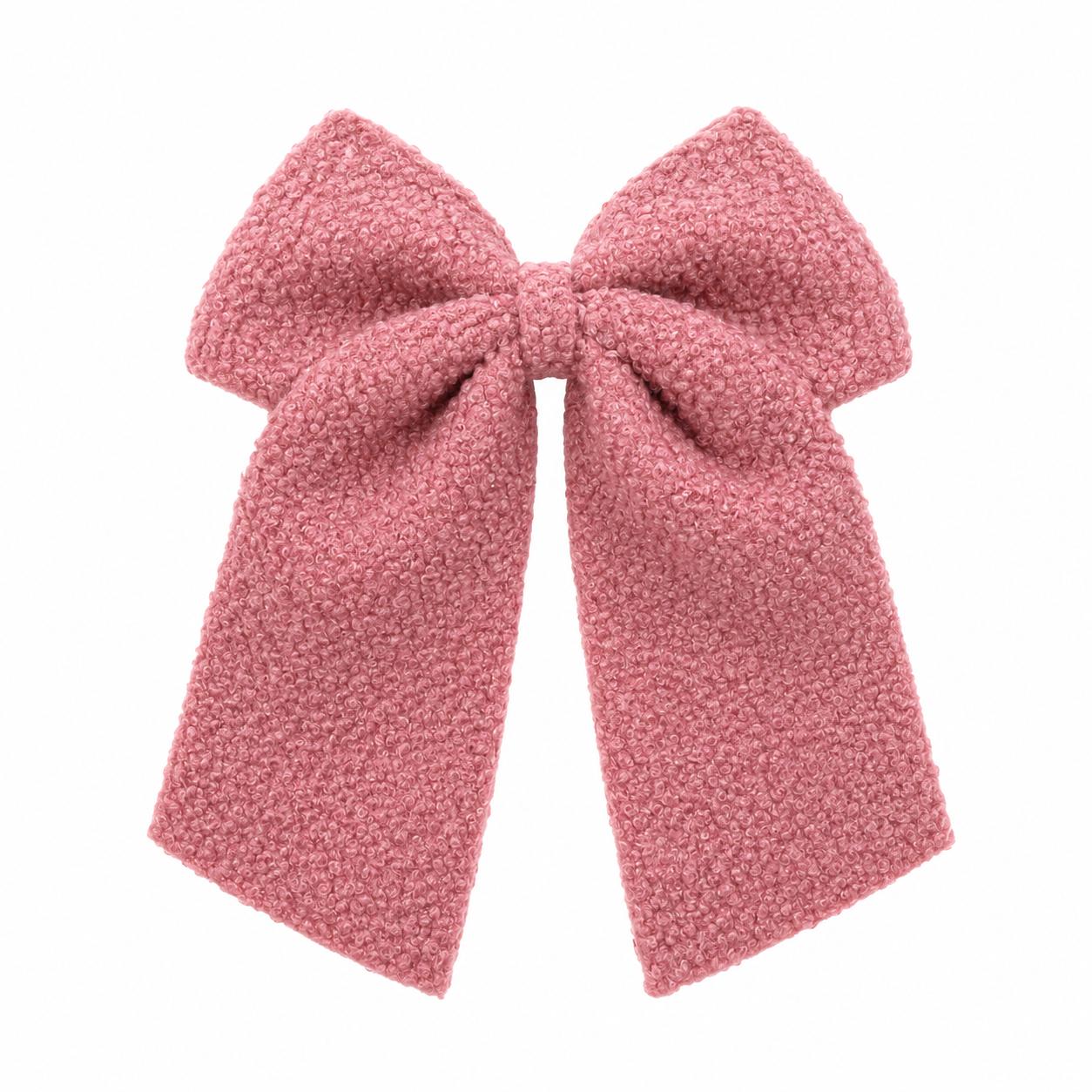 Moño niña rosa texturizado con tirantes 🎀🩷