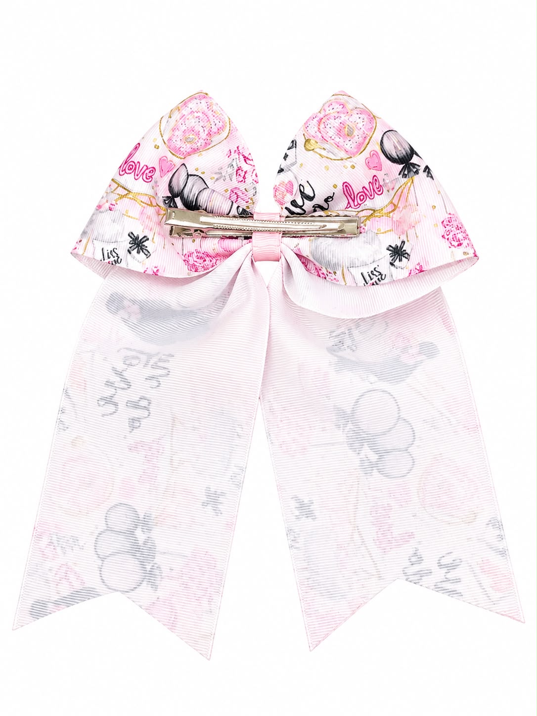 Moño niña fashion rosa con tirantes largos 🎀💕