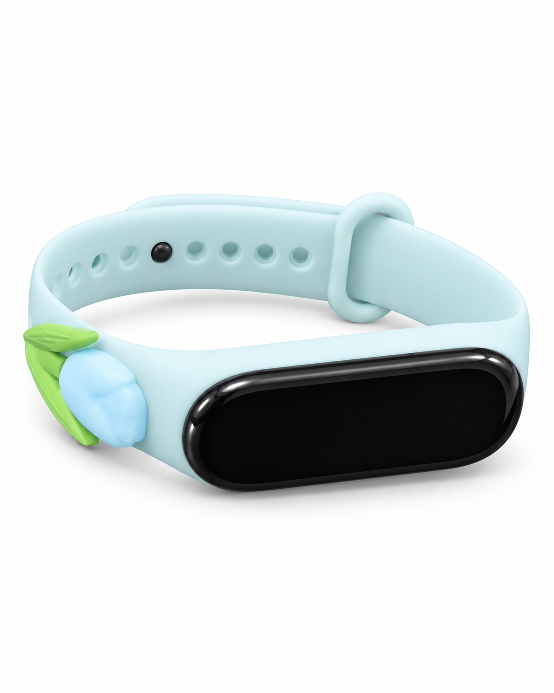 Reloj digital infantil azul pastel con diseño de tulipán 🌷🩵