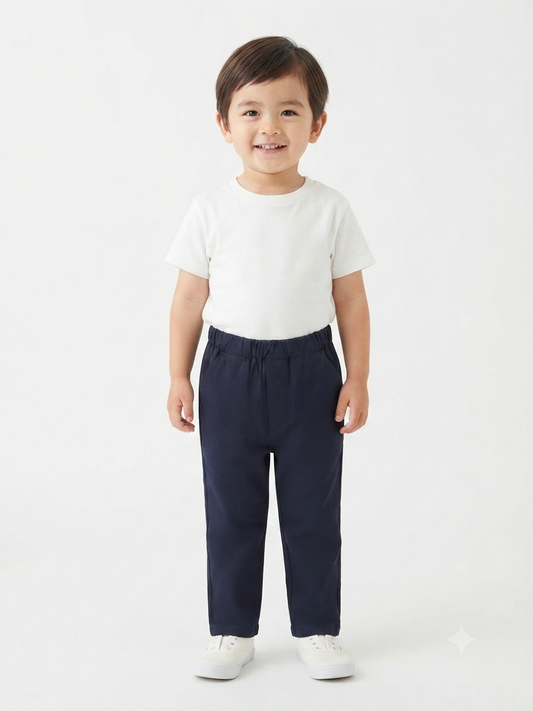 Pantalón Niño OFERTACasual Corte Recto Color Azul Marino