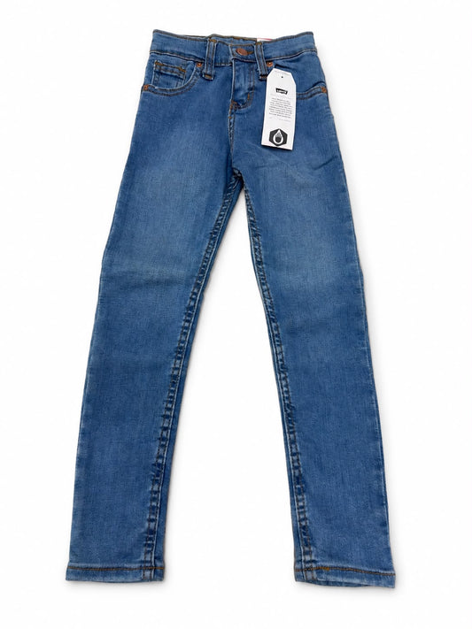 Pantalón niño mezclilla azul de corte recto